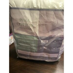Home Classics Pima Cotton 300 Thread Count Twin Mattress Pad New